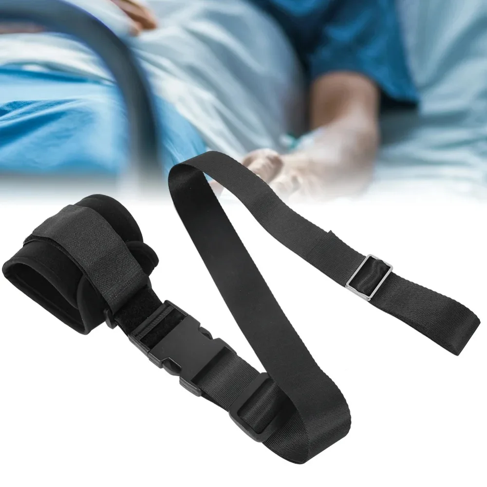 Patients Limbs Restraint Strap Elderly Wrist Ankle Fixation Belt Medical Constraints Strap Black Upper Limb Safe Stables Durable