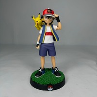 18cm Pikachu Anime Peripheral Ash Ketchum Pikachu Model Room Decoration Ornaments Figurine Fans Collect Gifts Toys
