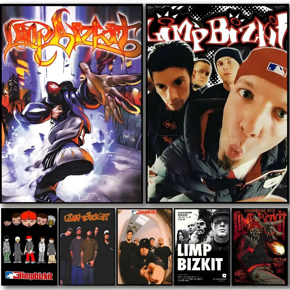 Rock Band L-Limp B-Bizkit Poster Self-adhesive stickers are suitable for any wall surface waterproof moisture-proof