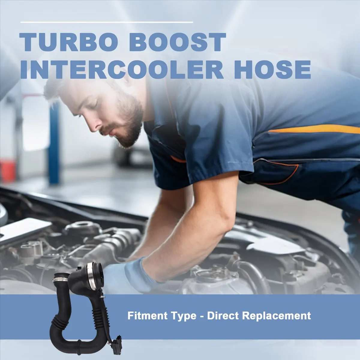 #31O Turbo Boost Intercooler Hose for Vauxhall Opel Vivaro A 2006-2014,Intercooler Hose for Vauxhall,(ABS)