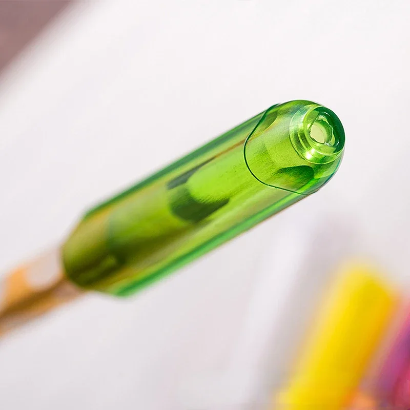 قلم رصاص الغطاء الواقي الغطاء الواقي مختلط اللون البلاستيك القلم غطاء اللون قلم رصاص موسع القلم تلميح الغطاء الواقي