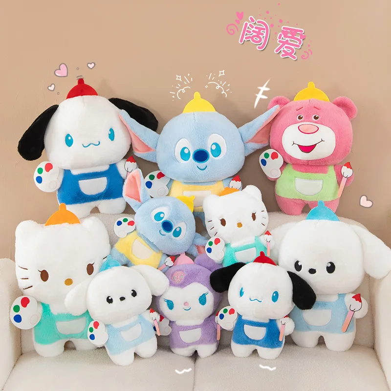 Peluche Kawaii Sanrio Serie di artisti carini Orso di fragole Bambola di pezza per bambini Regalo di compleanno Compagno della buonanotte per bambini