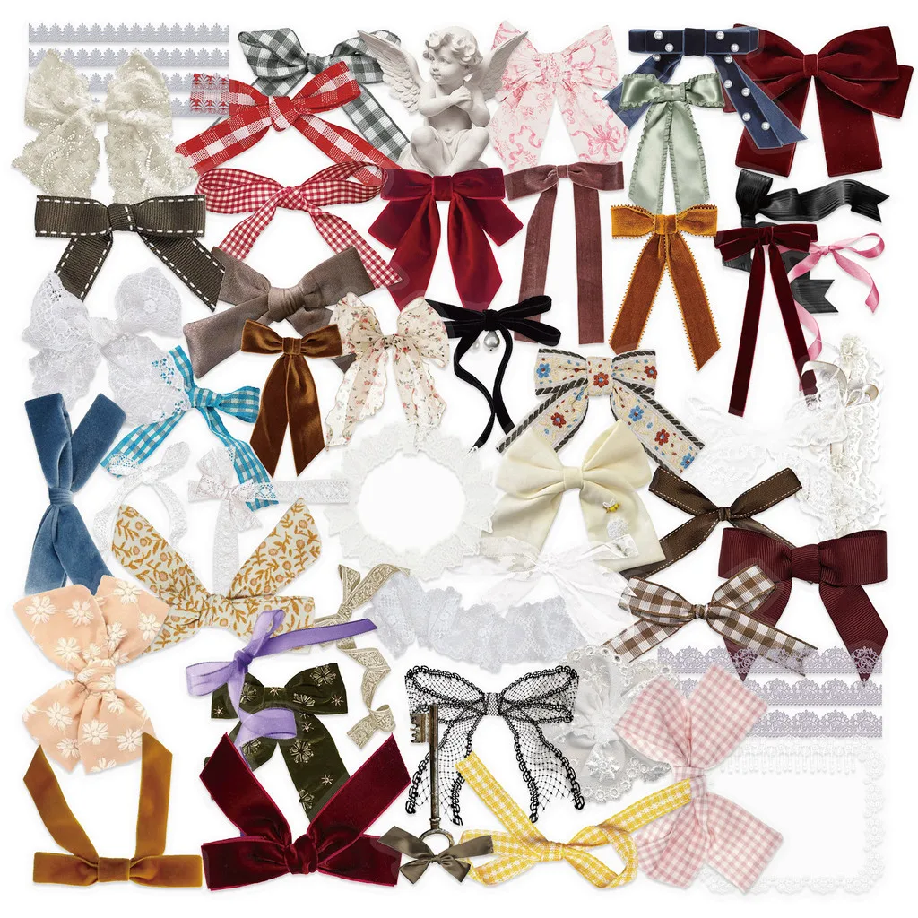 54 Stück transparente Ins-Bowknot-dekorative Aufkleber – wasserfestes, klares PET für Scrapbook-Gitarre und Notebook ​ AufnahmeYourLife Store