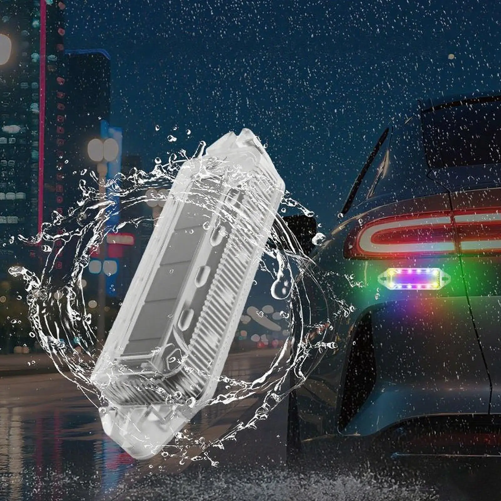 LED Strobe Lights For Trucks Solar Wireless LED Lights Car Exterior Solar Flashing Safety Lamp Waterproof Lighting For Vehicle