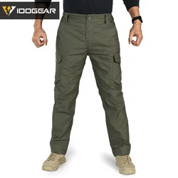 IDOGEAR Tactical Pants With Large Pockets Combat Uniform Sport Outdoor Climbing Trousers Ranger Green Cargo For Men 3214