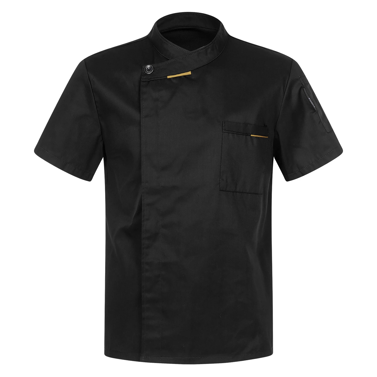 Uomo donna Chef Uniform Cook Jacket Cross-Over Collar Food Service Coat Kitchen Restaurant Hotel mensa Cafe Bakery Costume