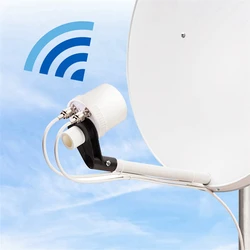 B-M Mesh Dual Polarization 5G Antenna Feed Horn 1700-4200MHz WiFi 3G 4G 5G Parabolic Dish Reflector 2x 32dBI Only Feed