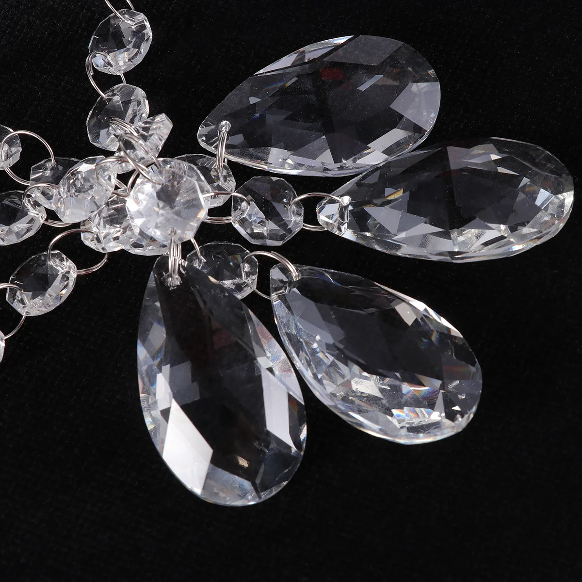 

10Pcs High Grade Glass Crystal Pendants Set for Light Fixture Upgrade Wedding Reception Art Project Holiday Decoration