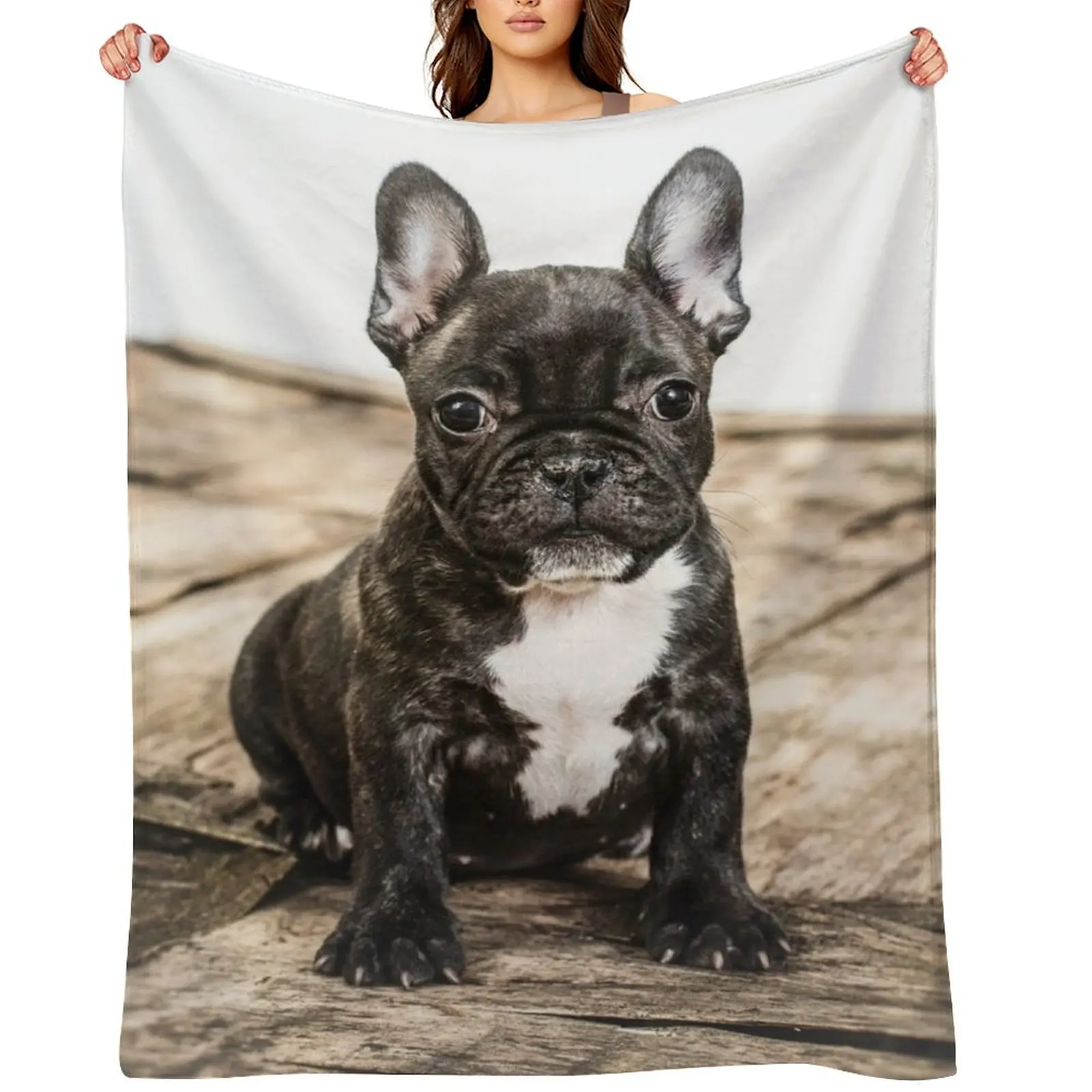 

French bullodg puppy Throw Blanket Sleeping Bag Blankets Sofas Of Decoration Sofa Blankets