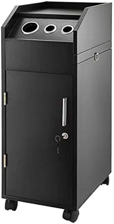 Salon Spa Beauty Hairdressing Cart Storage Trolley Four Drawers Rolling Wheels Lockable Two Keys Hairdryer Holder Space Saving S