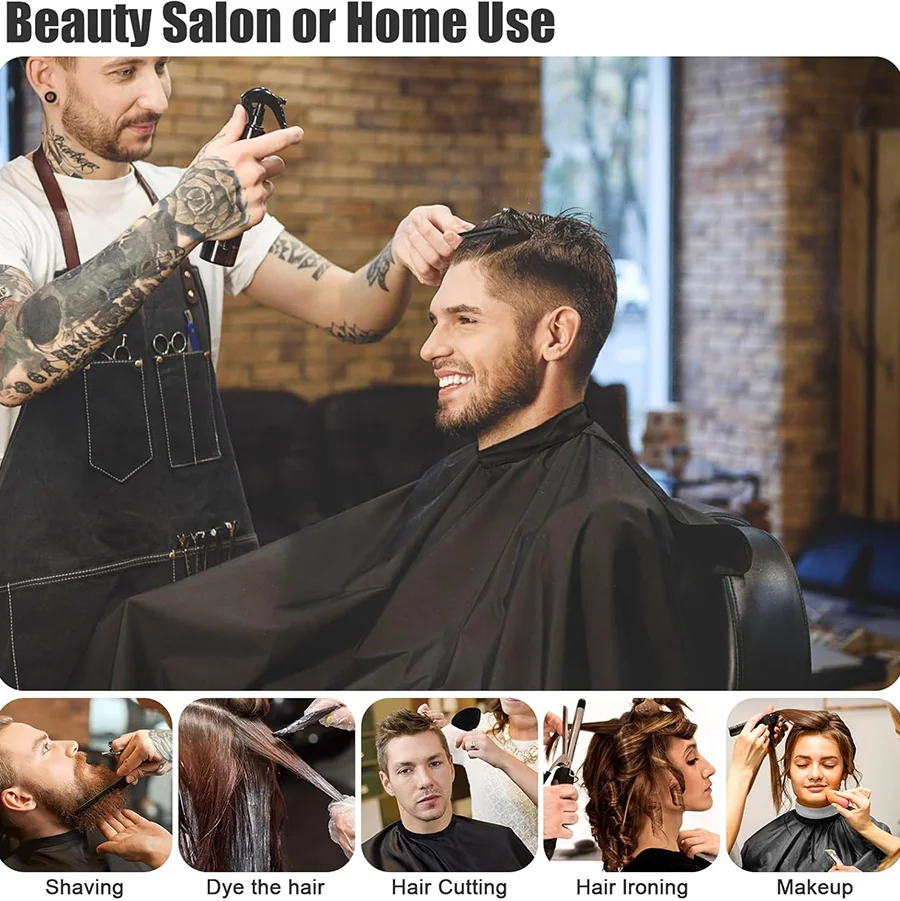 8PC Hair Cutting Barber Cape with Neck Duster Brush Barber Brush Neck Strips Hair Combs Hair Clips, Professional Barber view 4