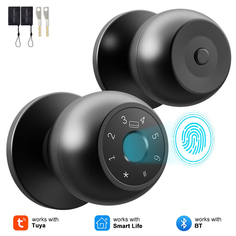 Smart External Door Lock Bluetooth Smart Home Door Lock Card Key Fingerprint Recognition Smart Life Devices Home Protection
