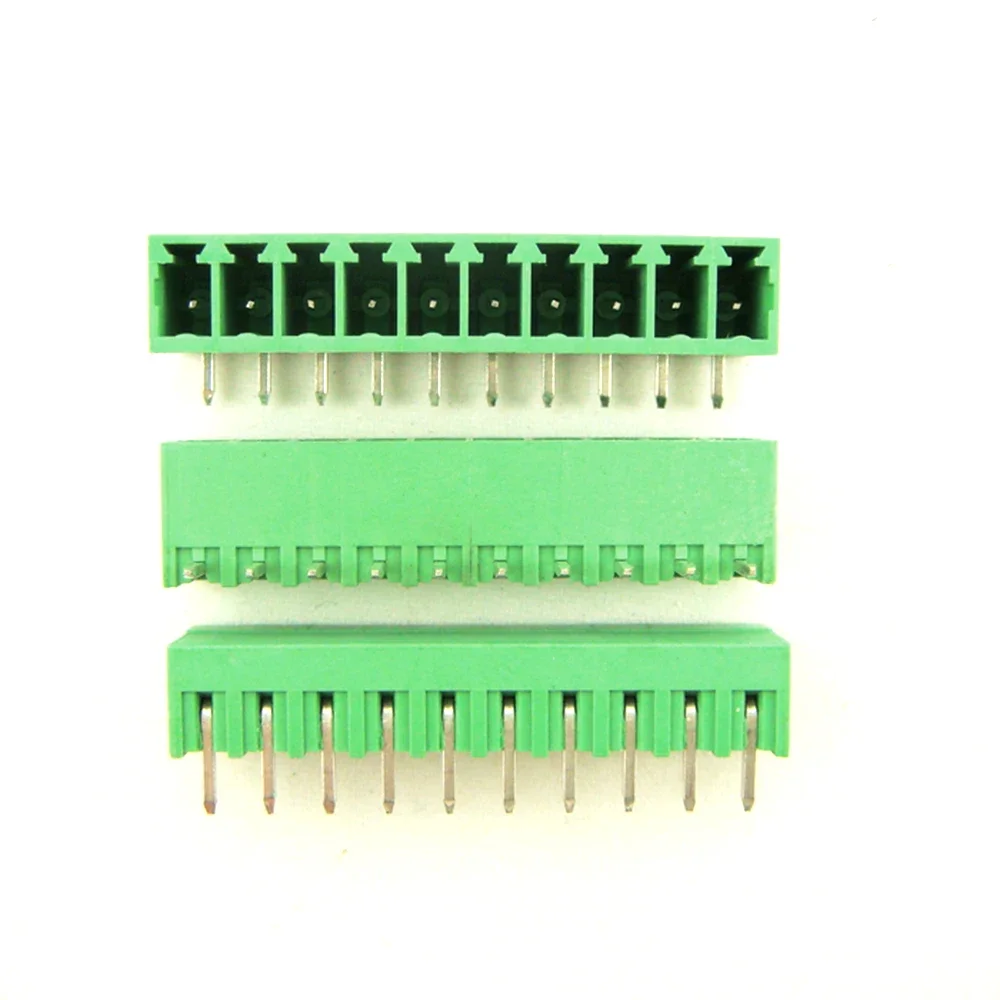 Free Shipping (100pcs/Lot) 15EDGK-3.81-10P + 15EDGRC-3.81-10P Bend Pin Screw Terminal Block Connector Pluggable Type