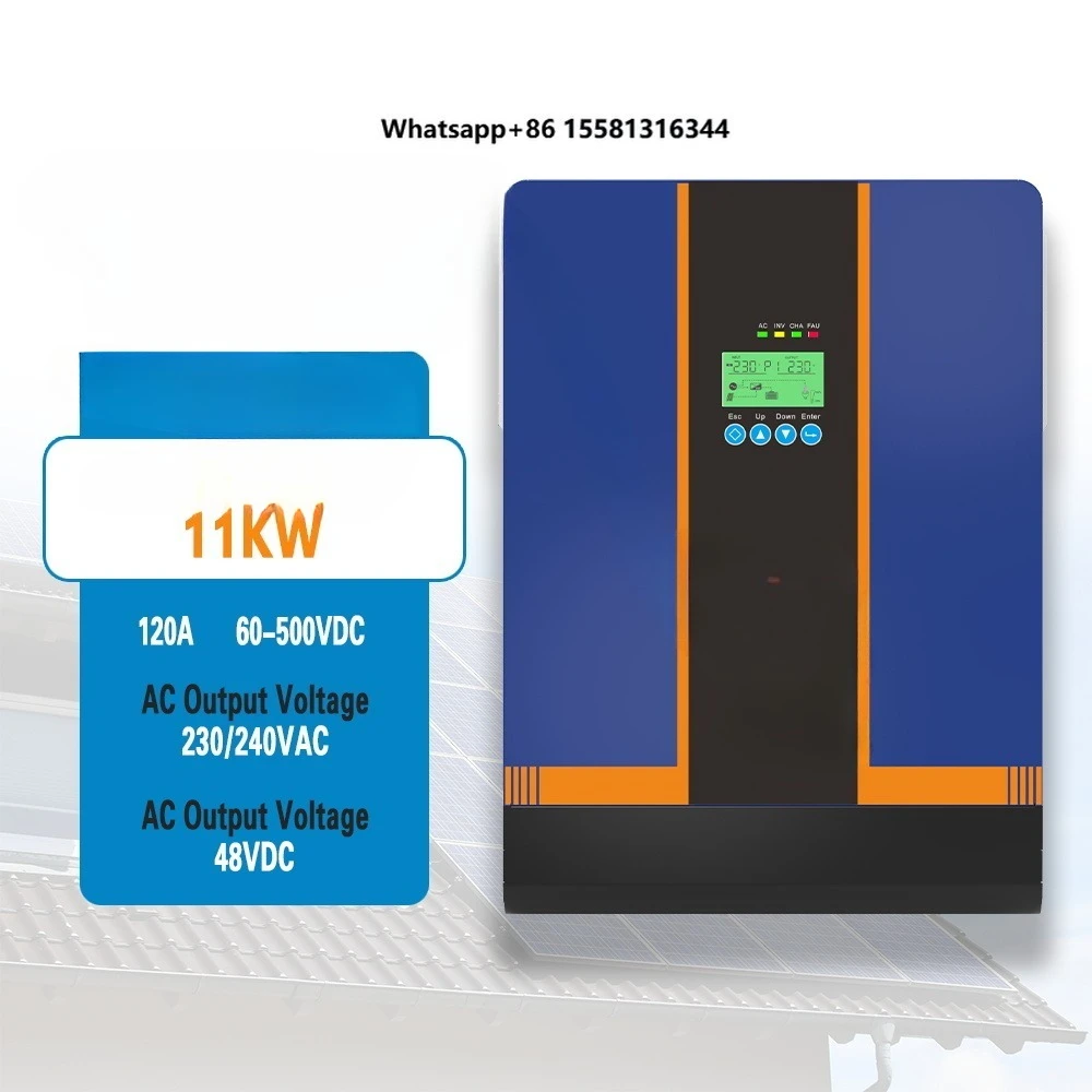 SNADI 11KW Inverter Parallel Pure Sine Wave High Frequency 220VAC 230VAC 240VAC 11KW 48VDC 160A  Hybrid Solar Inverter