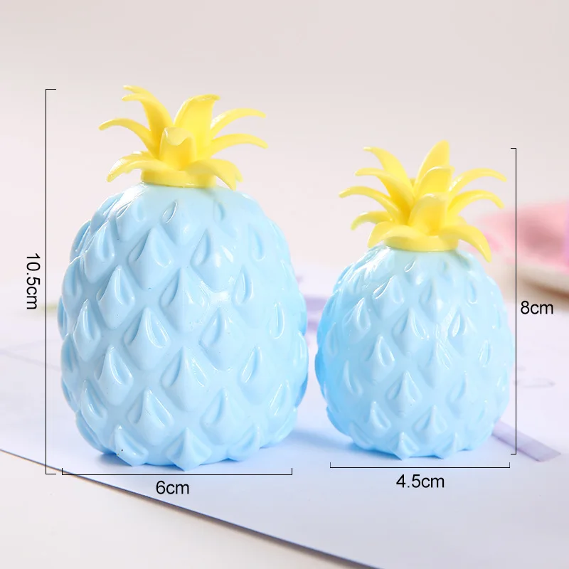 Soft Squeeze Toys Pineapple Stress Relief Ball Water Feeling Squishy Sensory Toys Water Beads Squeeze Fidget Toy Anti Anxiety