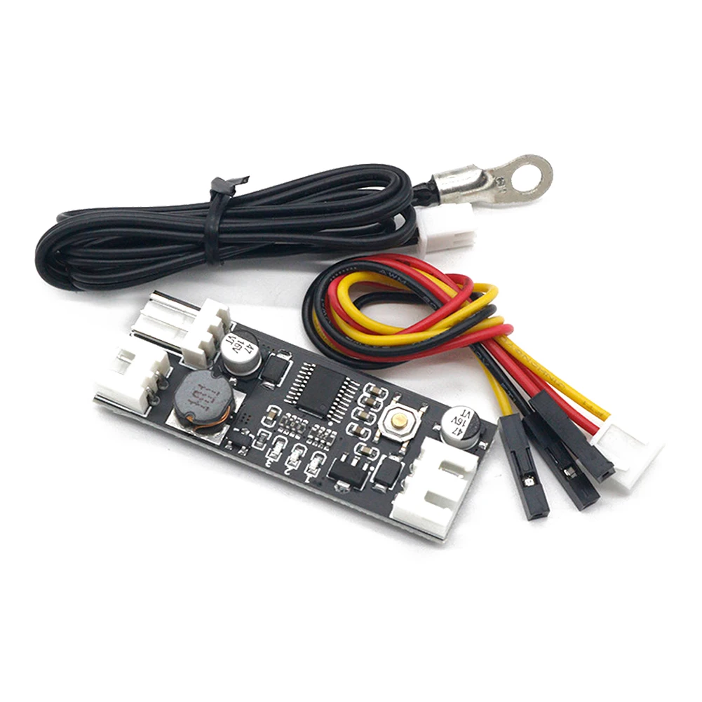 Controlador de temperatura de ventilador PWM DC de 2-3 cables, controlador de velocidad, 12V, 0.8A, módulo de reducción de ruido de computadora de