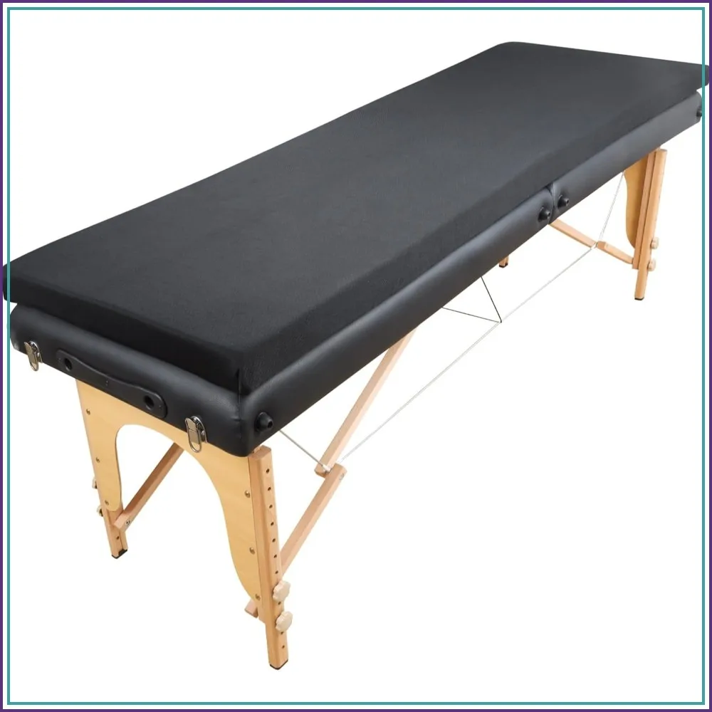 Lash Bed Foam Topper for Massage Bed, 73x24x2 inch Memory Foam Mattress with Removable Cover, Non-Slip Elastic Bands
