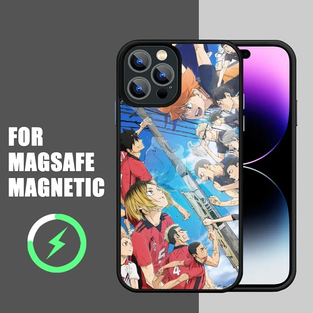 Bilibili Haikyuu Phone Case For iPhone 15 14 11 12 13 Pro Max Plus Magsafe Wireless Charge Cases Cover