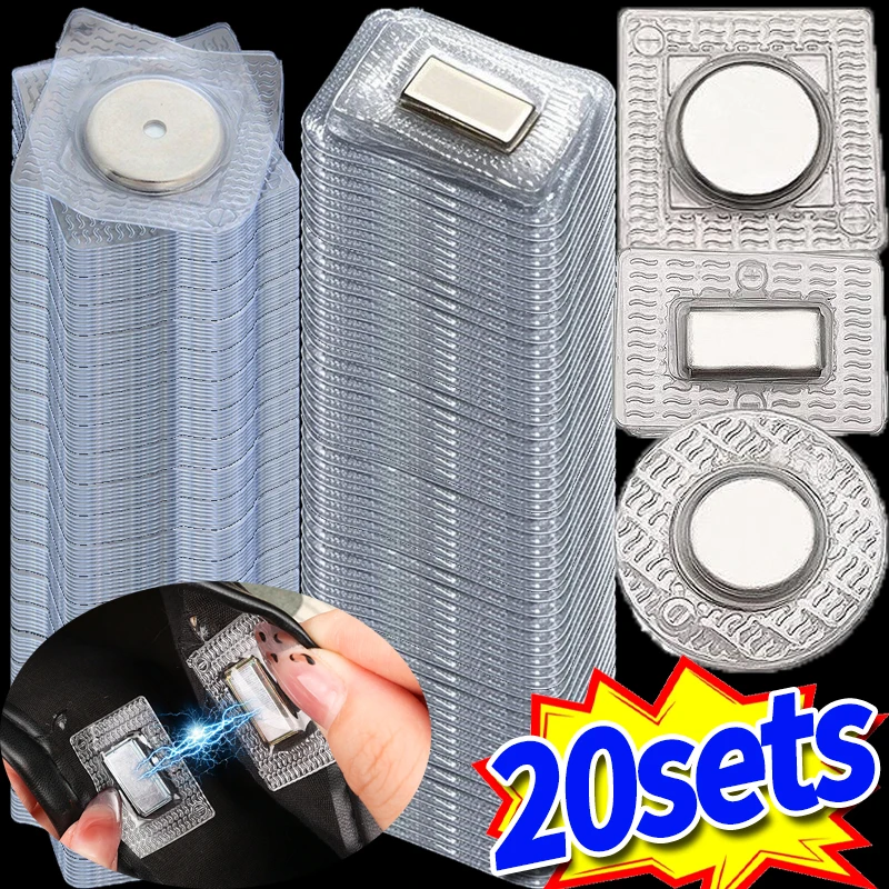 Invisible Hidden Metal Strong Magnetic Snaps Button PVC Invisible Sew Magnetic Magnet Fastener Handbag Clothing DIY Craft Tools