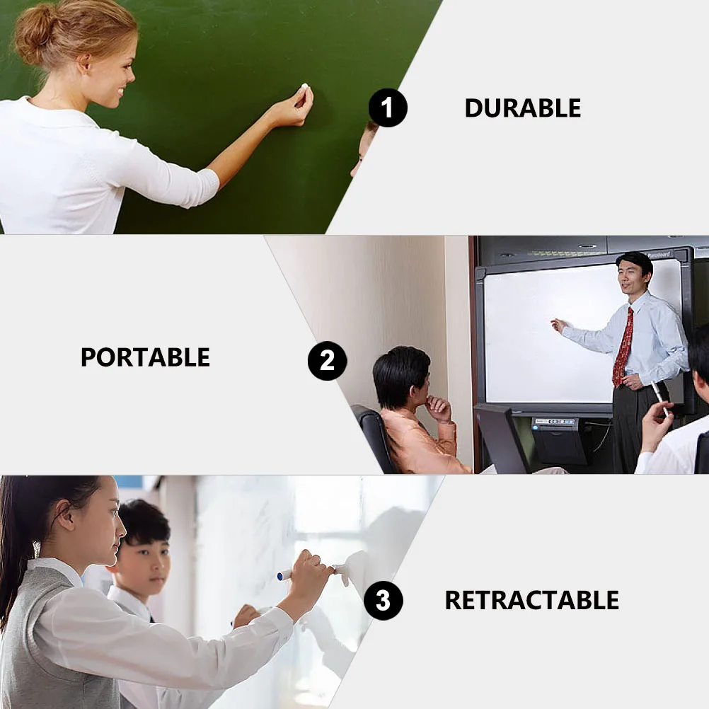 

3 Pcs Stick Pointing Teacher Pointer Extendable Telescopic Teaching Metal