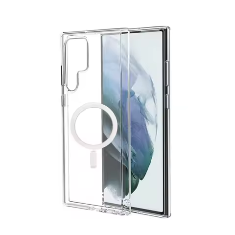 Magsafe Transparent Case For Samsung Galaxy S24 S23 S22 S21 S20 Note 20 Ultra Skin Macsafe Phone Case Magnetic Clear Back Cover