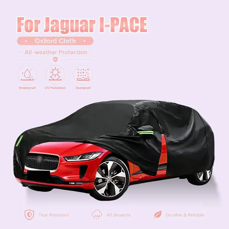 

For Jaguar I-PACE Full Car Cover Side Zipper Waterproof Dustproof Sun Protection Outdoor Exterior Accessories
