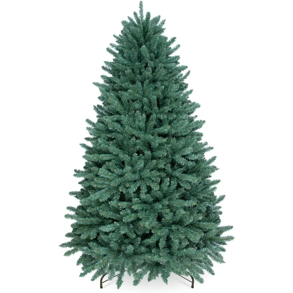 9 Foot Christmas Tree, Hinged Blue Spruce Artificial Christmas Tree with Realistic 4668 Thicken Tips, Unlit