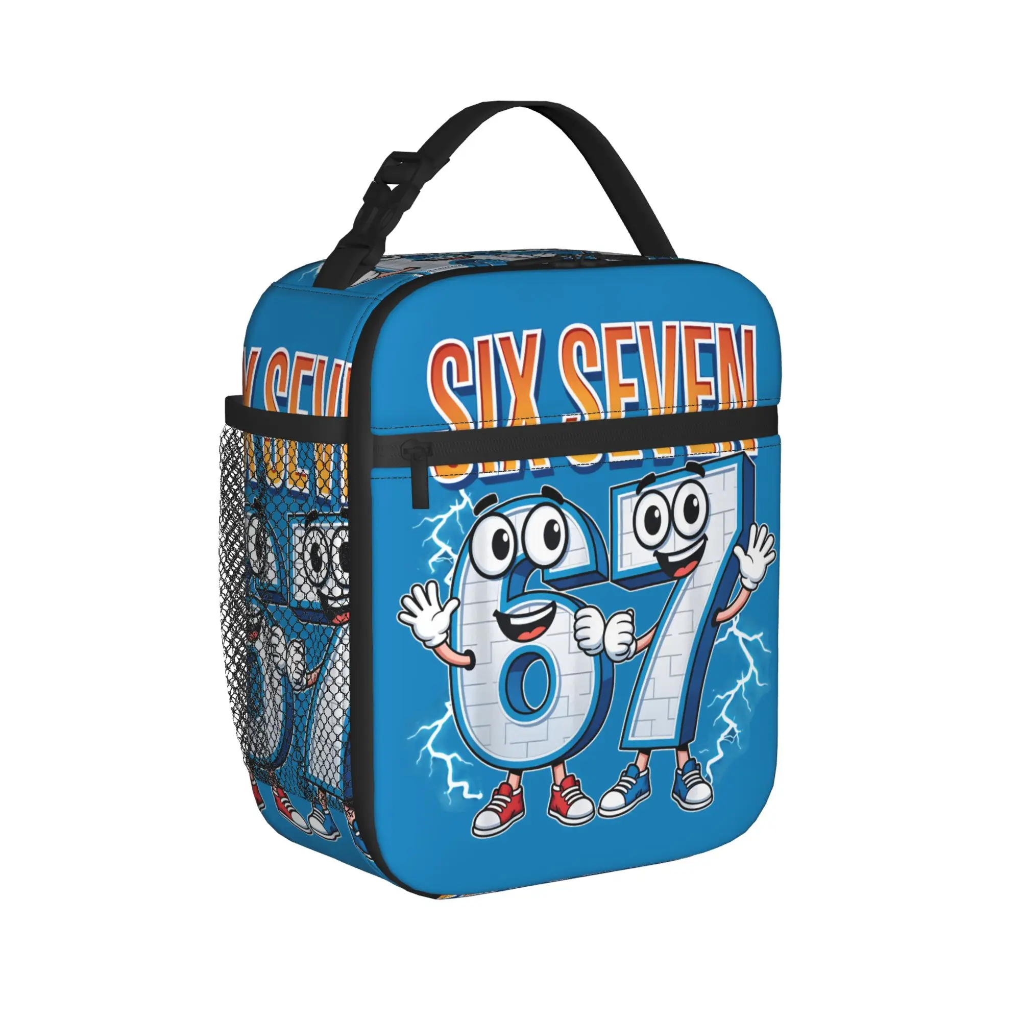 

Термосумка для обедов 67 Brainrot Italian: Большая изолированная сумка-тоут для 6-7 ежедневных порций еды, термосумка-ланчбокс для колледжа, сумка для еды