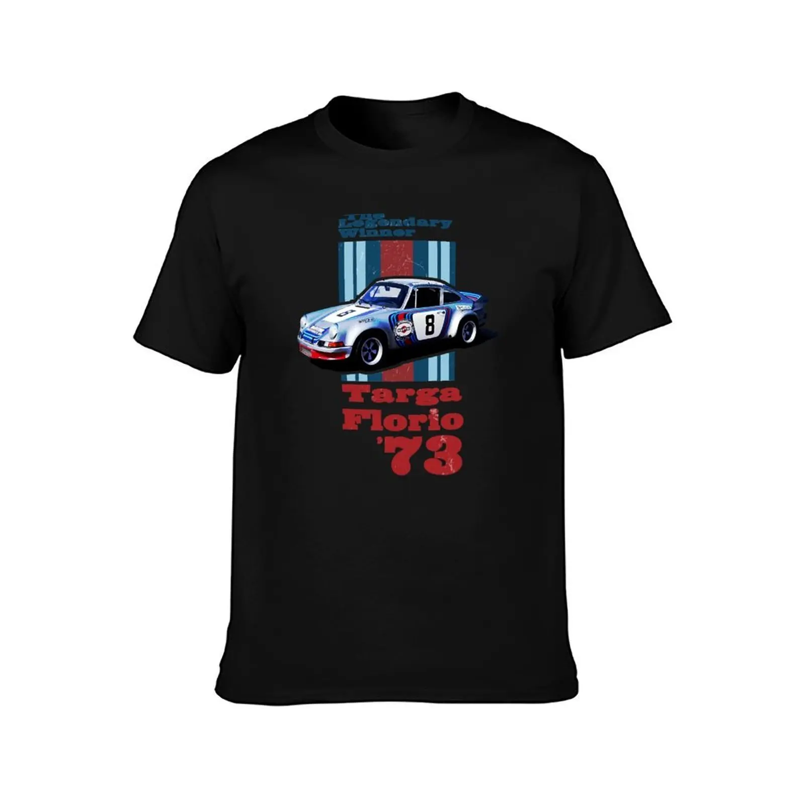 TARGA FLORIO '73 T-Shirt, Summer Casual Cotton Tee, Oversized Streetwear Tops, Vintage Graphic Print, Loose Fit Short Sleeve