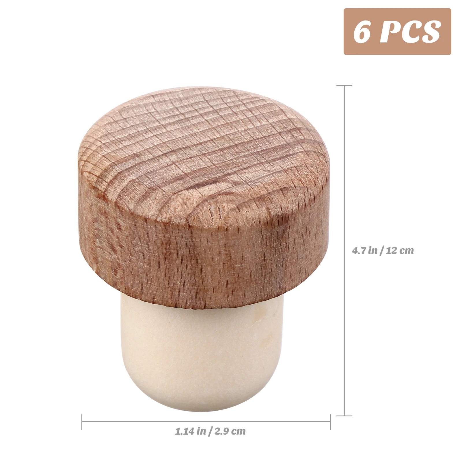 Holder Cork Vacuum Stopper Bottle Plug Conical Stoppers Decorative Beige Wood Wooden Sealing Bottles