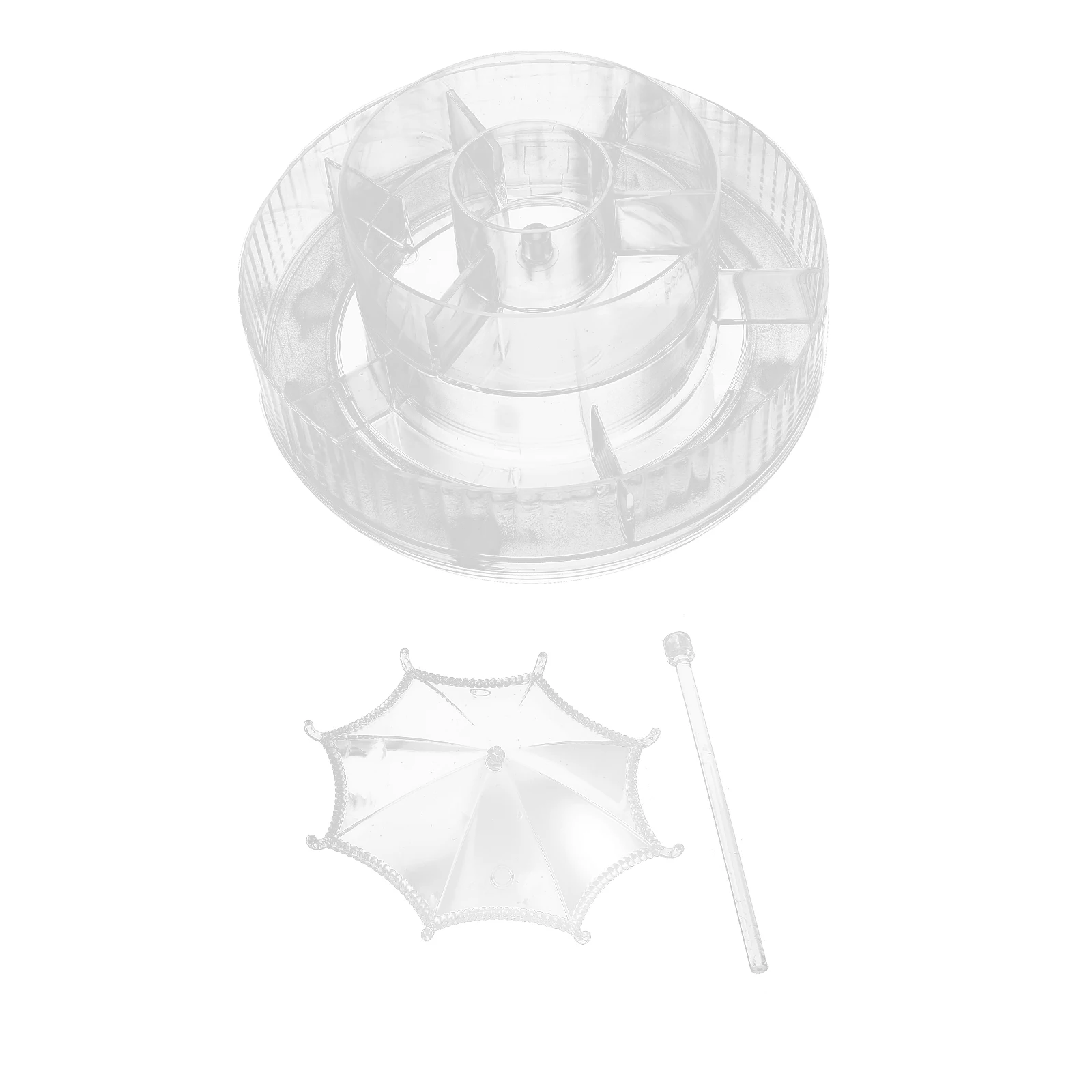 

Transparent Multi Functional Rotating Makeup ganizer Desk Storage Rack Turntable Tray Divided Jewelry Holder
