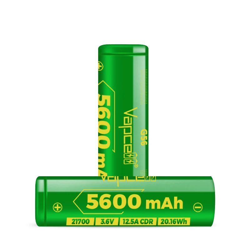 1-10 stücke Original Vapcell G56 21700 Batterie 5600 mAh Kapazität 12,5 A 3,6 V Lithium-Batterie Starke Leistung wiederaufladbare Batterie
