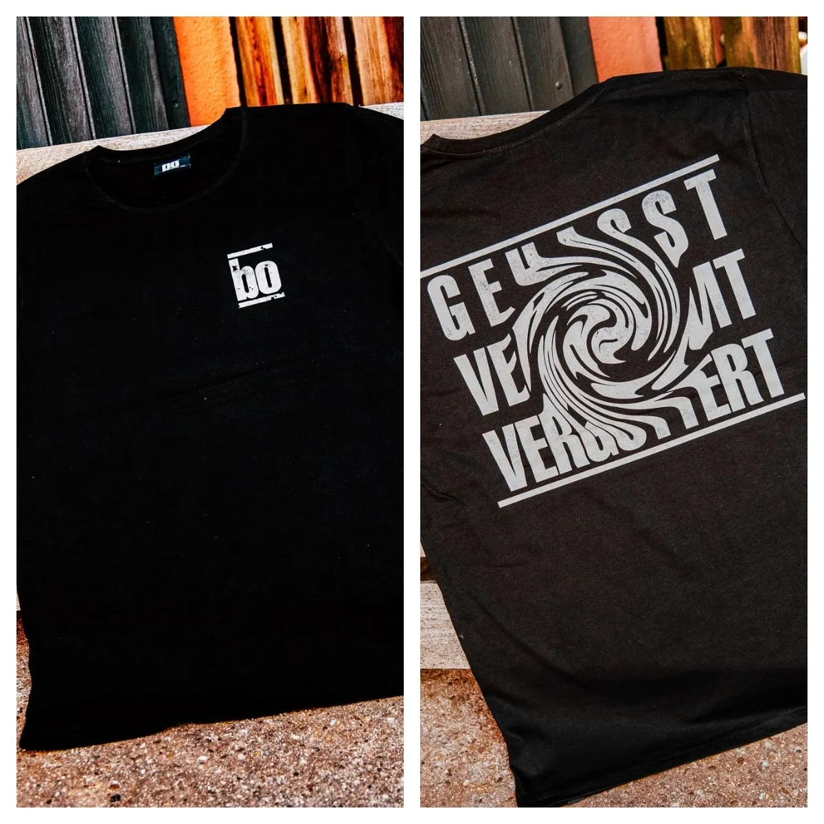 Böhse Onkelz Doppelseitiges Muster T-Shirt – "Ein Böses Märchen" & "Aus Tausend Finsteren Nächten" Deutsche Punk-Rock-Band – Detail 7