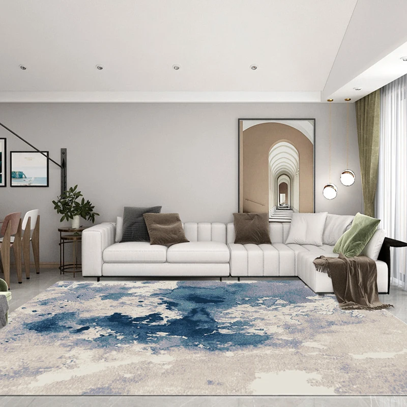 Light Luxury Splashing Ink Carpets for Living Room Large Area Plush Study Mat Fluffy Soft Cloakroom Rug Modern Rugs for Bedroom