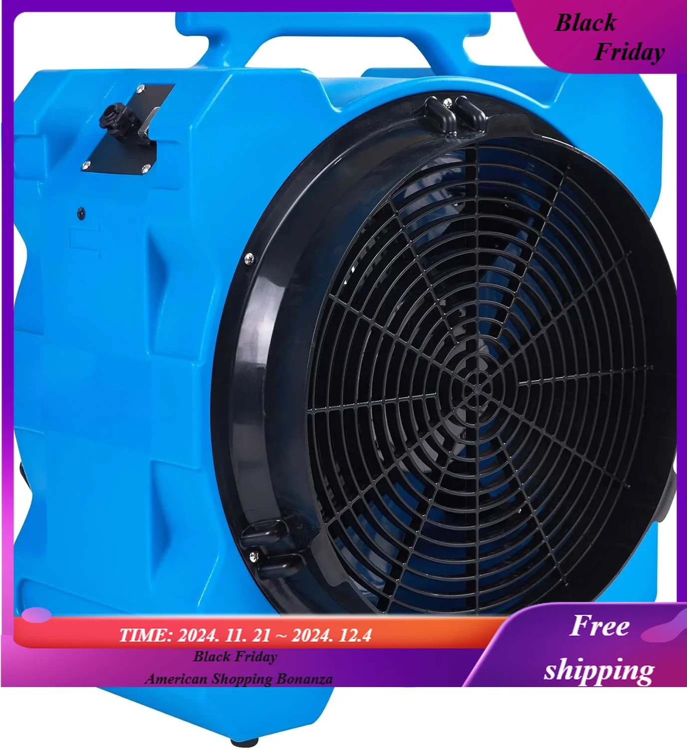 

Axial Blower Exhaust Fan - 1HP, 5000 CFM, 200pa, Durable, Stackable, Ductable for Efficient Ventilation