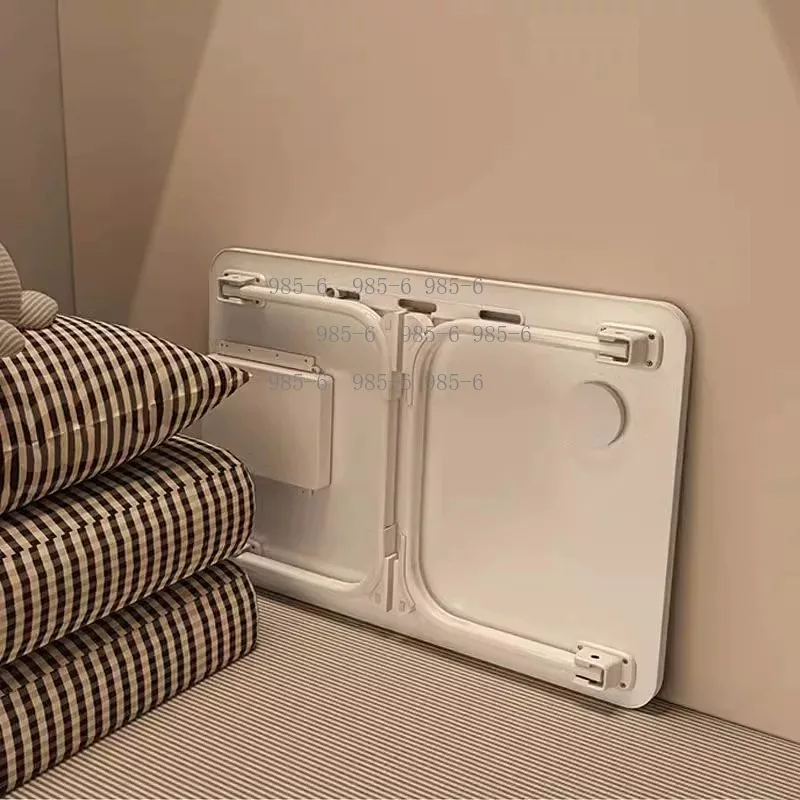 70x48cm Student Table, Multifunctional Folding Bed Upper Table with Drawer Cup Holder Card Slot