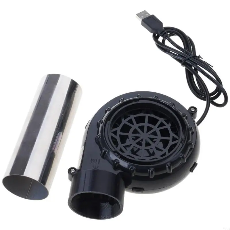 y9ua blower blower uSB5V2A BBQ Fan سهلة حملها وضبطها من أجل إشعال الشواية السريعة أثناء الأنشطة الخارجية