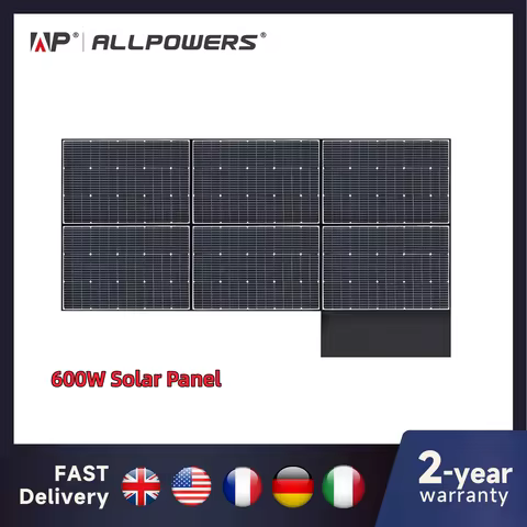 ALLPOWERS 600W Foldable Solar Panel High-Efficiency Solar Module Solar Charger with Solar Output for RV Off-Grid Boat Home Camp