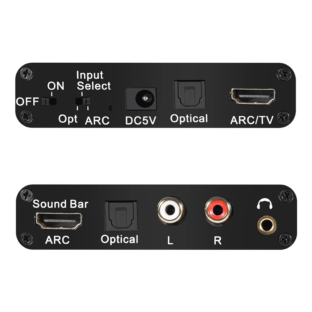 192Khz HDMI-Compatible ARC Return Extractor ARC SPDIF Optical To Optical 3.5mm L/R Stereo DAC Converter for TV