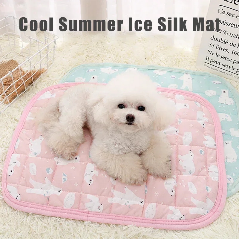 Summer Dog Cooling Mat Extra Large Pet Cold Bed for Small Big Dogs Cat Durable Blanket Sofa Cat Ice Pad Blanket Pet Accessories