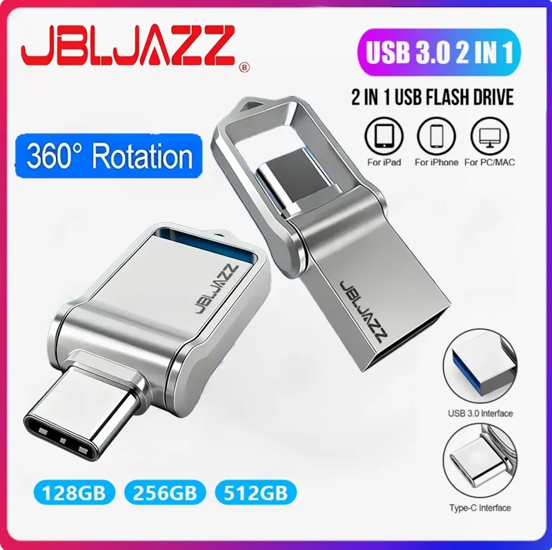 Pendrive usb 3.0 de alta velocidade, metal 512gb tipo-c, à prova d'água, 128gb, 256gb, 64gb, para laptop de escritório, melhor vendedor