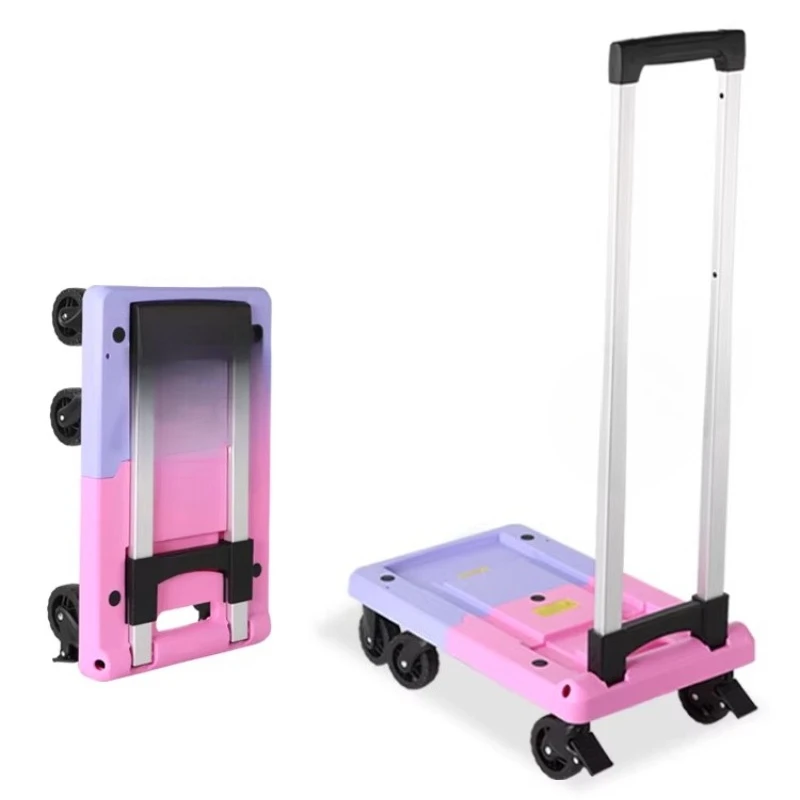 Pull goods trailer Folding trolley Household trolley