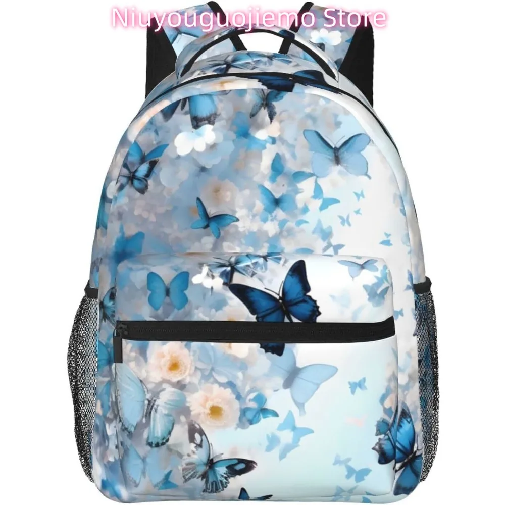

Funny Cartoon Butterfly Lightweight Laptop Backpack Lightweight Multipurpose Travel Casual Daypack Unisex College Backapcks for