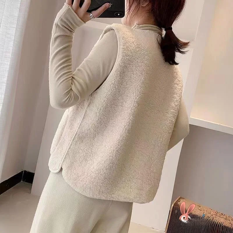 

Женский жилет из овечьей шерсти ABENUOR, осень-зима 2025, универсальный, из кожи и меха, с наплечными вставками, из чистого хлопка