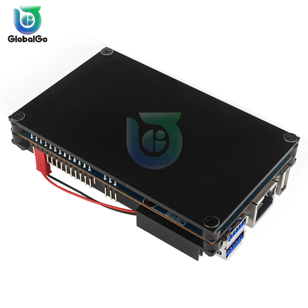 Orange Pi 5 علبة من سبائك الألومنيوم مع مروحة التبريد المصارف الحرارة النشطة والسلبية تبديد الحرارة المعدنية تغليف ل Orange Pi 5