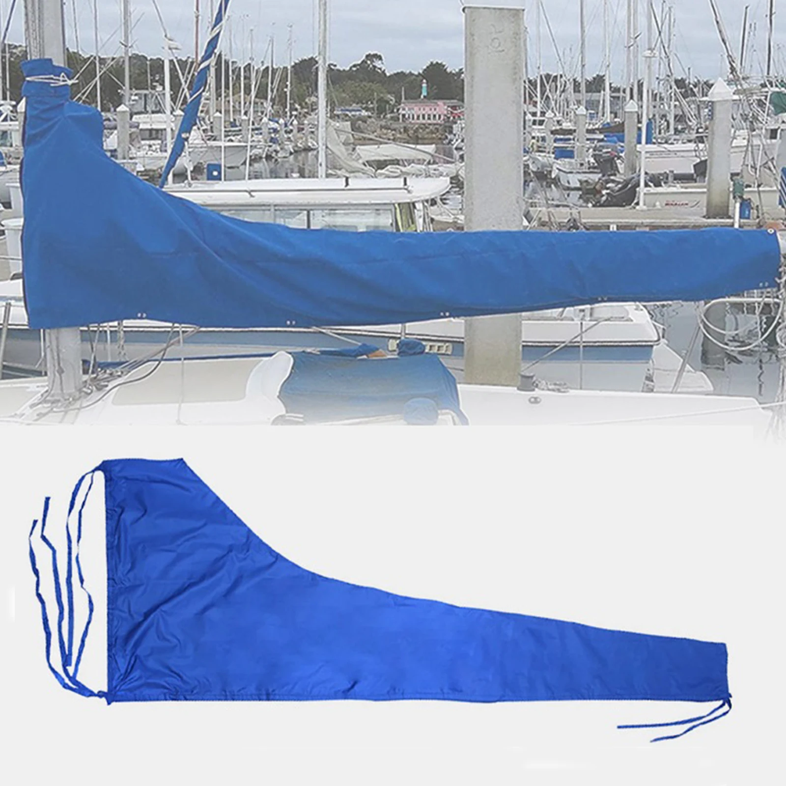 420D Mainsail Boom Cover Boat Cover Anti UV Sunshade Dustproof Boom Sail Cover Waterproof 8-9ft 9-10ft 10-11ft 11-12ft 12-13ft