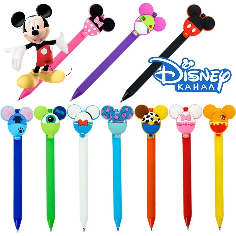 Disney Mickey Mouse Neutral Pen Kawaii Cartoon Christmas Stationery Supplies Kids School Writing Signature Pen Office Stationery