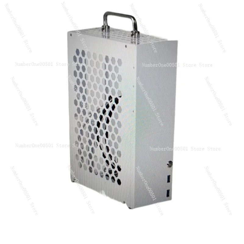 

Compact ITX MATX PC Case with Handle Flex PSU Support Portable Mini Tower Chassis for High-Performance GPU White
