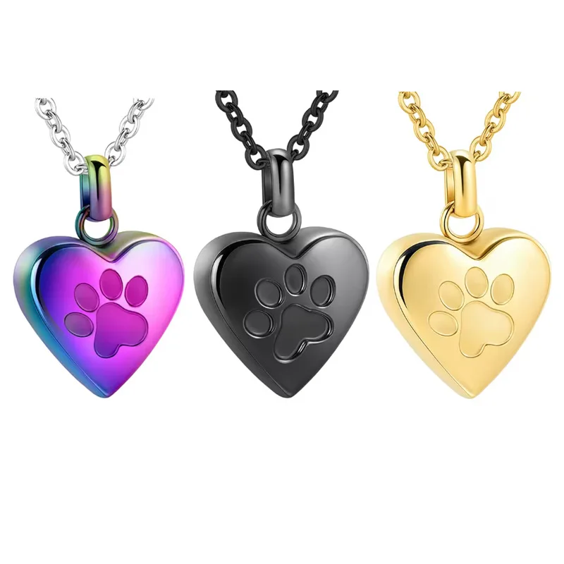 

Pet Ashes Necklace Heart-shaped Memorial Ashes Pendant Dog & Cat Commemorative Jewelry Remembrance For Pets
