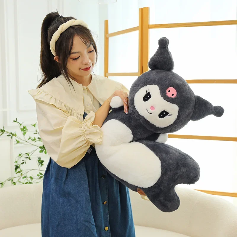 100cm Cartoon Sanrio Kuromi Pluszowa zabawka Kawaii Long Strip My Melody Miękka wypchana lalka Duży rozmiar Pluszowa poduszka Prezent dla dzieci